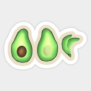 Avocado Anatomy Sticker